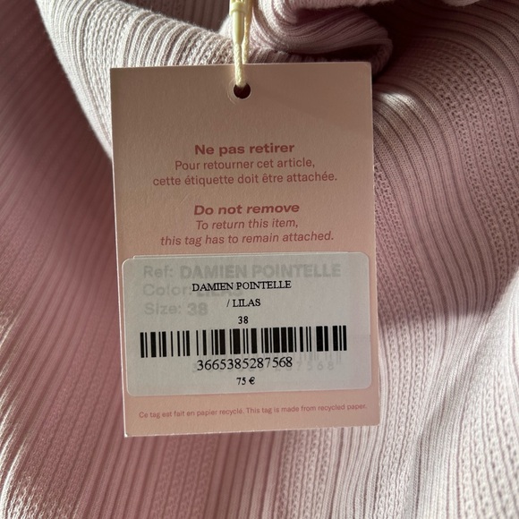NWT Rouje Lilac Ribbed Tank Top - Picture 7 of 9